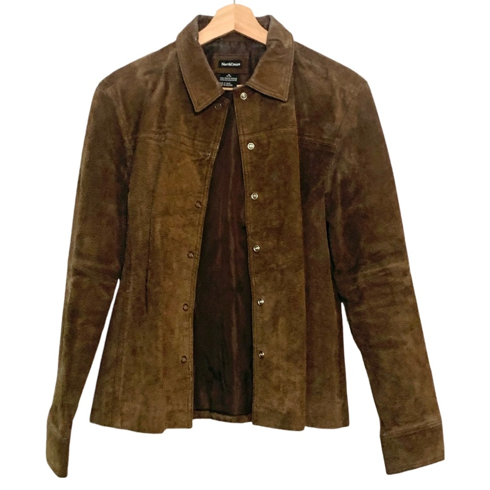 Northcrest Suede Leather Jacket in Rich Brown